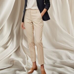 Talbots Hampshire Women's Straight Leg Pants in Cream Size 4P